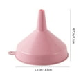 thumbnail image 2 of Plastic Kitchen Funnel, Round Kitchen Funnels for Filling Bottles, Durable and Multifunctional Funnels for Filling Canning, Cooking, Lab or Car Oil, Pink, 13.5x4.72", 2 of 8