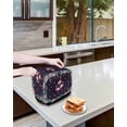 thumbnail image 3 of Pink Flamingo Toaster Cover 4 Slice, Large Kitchen Appliance Covers, Green Summer Tropical Botanical Black Toaster Oven Cover with Loop, Bread Machine Cover Polyester Dust Cover Protection, 3 of 4