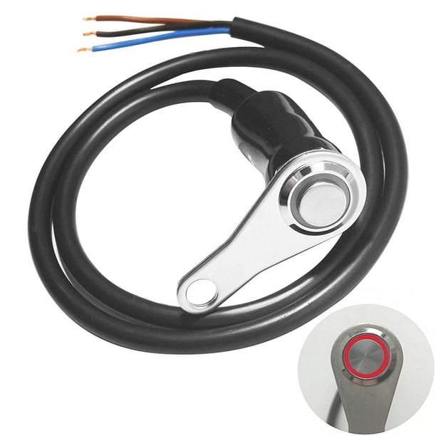Interruptor de encendido y apagado LED de 12 V para motocicleta, luz antiniebla, soporte ajustable para manillar, botón de 22 mm (7/8")