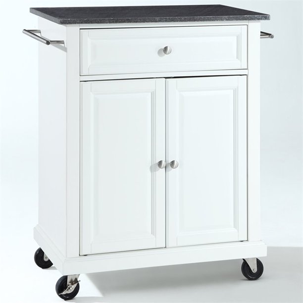 Crosley Furniture Solid Black Granite Top Portable Kitchen Cart