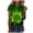 Green, variant on Guluxicc T-Shirts for Women Casual Crewneck Short Sleeve Tees St Patrick Day Shamrock Graphic Printed Pullover Tops, L