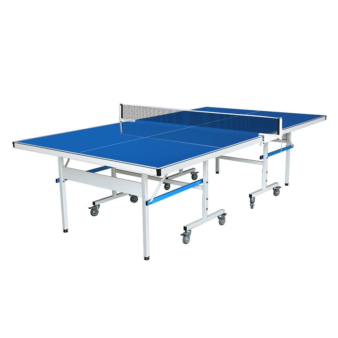9 ft Indoor Outdoor Table Tennis Table with 1 Set Net&Post