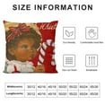 thumbnail image 5 of CMMY  Black Santa  Christmas Pillow Covers Set of , Black African American Claus Girl Decorative Holiday Throw Pillow Case Cushion Cover  for Indoor Sofa Couch Xmas Decor, 5 of 5