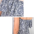 thumbnail image 3 of Vestidos de verano para mujer Vestido largo bohemio sin tirantes de porcelana azul y blanca, 3 of 4