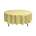 thumbnail image 1 of LA Linen TCcheck72R-LghtYellowK99 Nappe à Carreaux Polyester Vichy&44; Blanc & Jaune Clair - 72 Po Ronde, 1 of 1