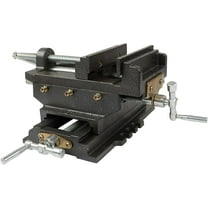 waltyotur Cross Slide Drill Press Vise 2 Way X-Y Heavy Duty Clamp Machine Cast Iron Drill Press X-Y Compound Vise - 6 Inch Black