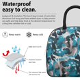 thumbnail image 3 of Insulated Lunch Bag for Women, Floral Print Oxford Fabric Lunch Box, Leakproof Thermal Cooler Tote for Work, School & Picnic, Camo, Camouflage Print, 3 of 5