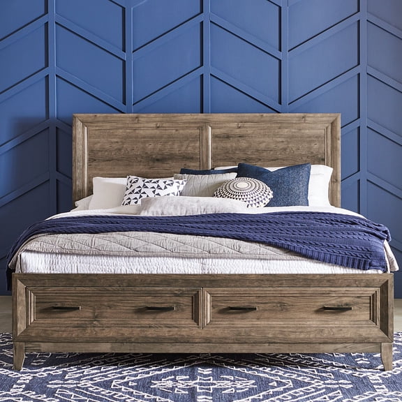 Liberty Furniture Industies, INC Ridgecrest Queen Storage Bed in Cobblestone