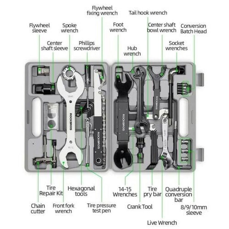 BIKE HAND Multi-Tool Bicycle Maintenance Tools ROCKBROS 16-in-1 Bike ...