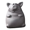 thumbnail image 4 of Cerdo de arcilla de cerámica Mini té mascota estatuilla decoración adorno de mesa accesorios Adorable decorativo Kung Fu té mascota modelo para jardín Negro BLESIY Escultura de cerdo, 4 of 8