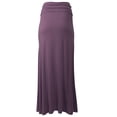 thumbnail image 3 of MixMatchy Women's Basic Foldable High Waist Regular and Plus Size Maxi Skirts, 3 of 4