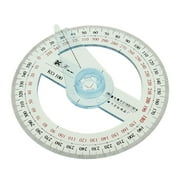 360 degrees angle measurement 100mm diameter protractor swing arm school office
