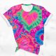 thumbnail image 4 of Fiudx Ofertas Relámpago Blusas Informales de Manga Corta con Cuello Redondo y Estampado a La Moda para Mujer, 4 of 5