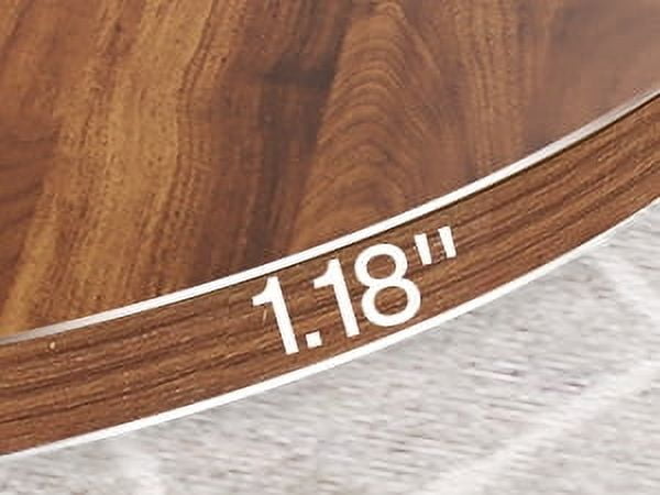 MAYEERTY 47 Inch Farmhouse Round Dining Table, Wooden Kitchen Dinner Table for 4 People with Sturdy Metal Frame