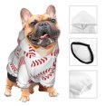 Qekee Baseballs Print Pet Dog Hoodies Dog Clothes for Small Dogs Vest