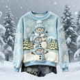 thumbnail image 4 of Craaazy Women's Christmas Printed Long Sleeve Top Warm Crewneck Christmas Sweaters Gifts, 4 of 4