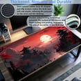 thumbnail image 3 of Red and Black Mouse Pad Japanese Desk Mat Gaming Mousepad Extended Large Mouse Pad for Desk 31.5''''X15.7'''' Red Full Moon Sakura Desk Pad Mat Laptop Computer Mouse Keyboard Mat for Office Desk Deco, 3 of 7