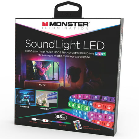 Monster Illumination Sound-Activated LED Mood Light Strip (65 (The Best Led Strip Lights)