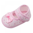 thumbnail image 2 of Infant Baby Girls Boys Handmade Princess Flats Toddler First Walkers Soft Cotton Non-Slip Crib Wedding Dress Shoes, 2 of 5