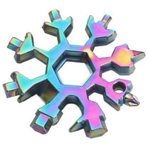 18-in-1 Snowflake Multi Tool, Stainless Steel Snowflake Bottle Opener, Flat Phillips Screwdriver Kit, Wrench, Stocking Stuffers for Men, 2.44 Inch, Camouflage