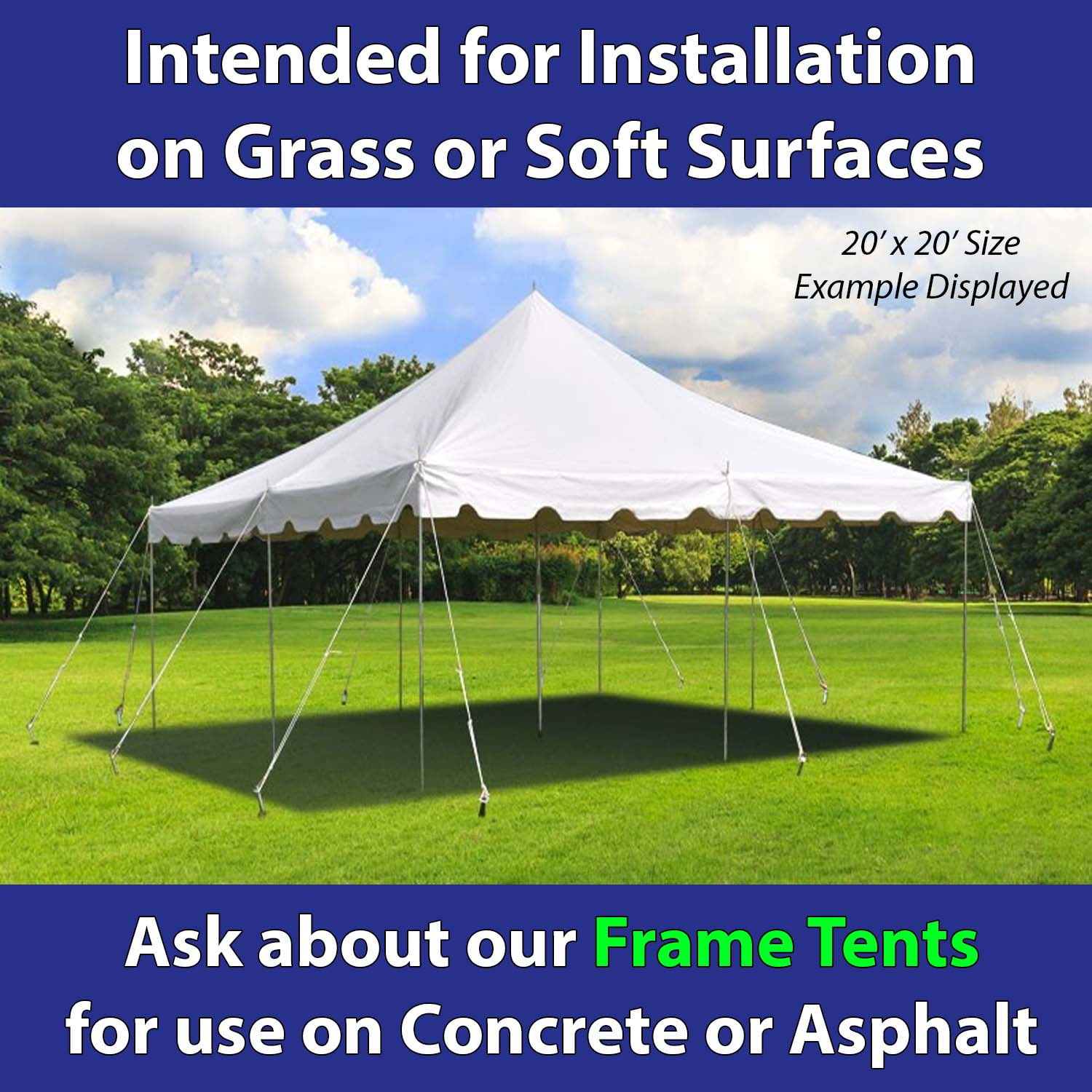20x20 clearance pole tent