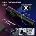 thumbnail image 3 of 365nm Black Light Flashlight, UV Flashlight Rechargeable with LCD Display,  Ultraviolet Lights for Pet  Detection,  Curing, Rockhounding, Scorpion, Uranium Glass, A/CLeak, 3 of 6