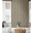thumbnail image 4 of Red Teal Interlacing Lines Geometric Wallpaper, 4 of 5