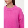 thumbnail image 2 of Women'S Sweater Crew Neck Long Sleeve Pullover Loose Fit Soft Knit Ribbed Hem Fall Winter Outfit Rose  Size, 2 of 8