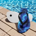 thumbnail image 3 of Psesaysky Little Kid Girls Boys Beach Pool Flip Flops Blue Storm Print Sandals Water Shoes Size 11, 3 of 7