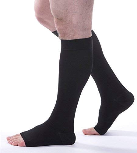 Allegro 20-30 mmHg Surgical 200/201 Regular Length Open Toe Knee High Stocking, Comfortable Support Garments