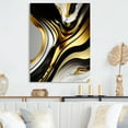 thumbnail image 2 of Designart Abstract Geode Marble Waves Gold II Canvas Wall Art, 2 of 5