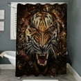 thumbnail image 3 of CafePress - Angry Tiger Breaking Through Glass - Unique Fabric Shower Curtain 70" x 72", 3 of 3