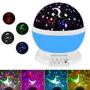 Upgraded Version Remote-Controlled Romantic Rotating Spin Music Starry Sky Night Light Projector Children Kids Baby Sleeping Night Light