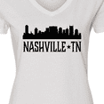 thumbnail image 4 of Inktastic Nashville Tennessee City Skyline Women's V-Neck T-Shirt, 4 of 5