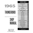 thumbnail image 2 of Detroit Iron OEM 1965 Ford Thunderbird Shop Manual, 2 of 2