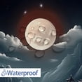 thumbnail image 5 of Japanese Shower Curtain for Men Bathroom, Cool Red and Black Dark Nature Mountain Riverside Full Moon Landscape Anime Shower Curtain Set, Asia Art Bathroom with Hooks-36"W x 72"L (Pack of 1), 5 of 7