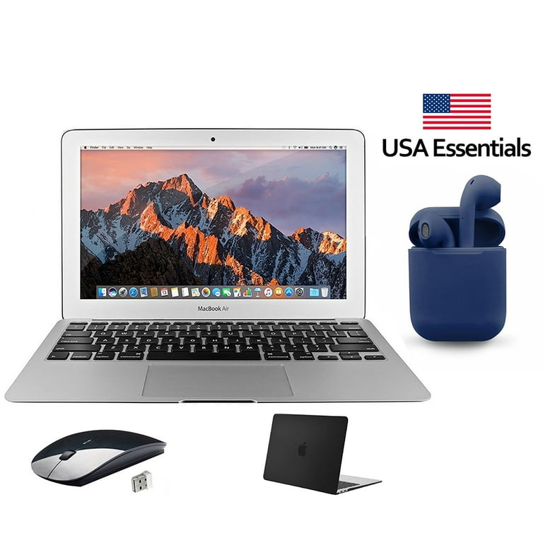 robo Botánico Vigilancia Restored | Apple MacBook Air | 11.6-inch | Bundle Includes: USA Essentials  Wireless Bluetooth Airbuds, Black Case, Bluetooth Mouse | 4GB RAM 128GB SSD  (Refurbished) - Walmart.com