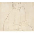 thumbnail image 2 of Gauguin, Paul 23x20 Gold Ornate Wood Framed with Double Matting Museum Art Print Titled - Seated Tahitian Woman, 2 of 4