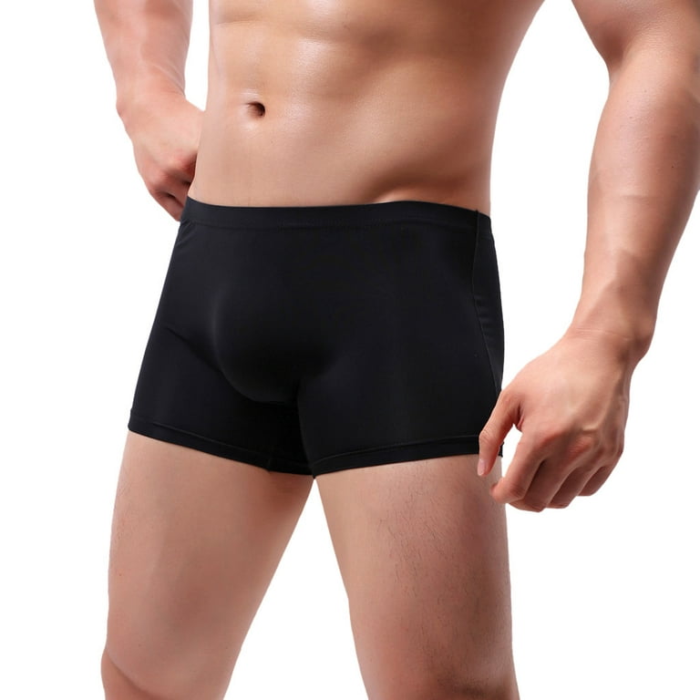 QAZXD Men's Underwear Ice Silk Sweat Absorbing Breathable Boxer
