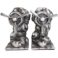 thumbnail image 6 of Pilot Airplane Propellers Bursting Out of Clouds Bookends Pair Set Statue 6" H, 6 of 6