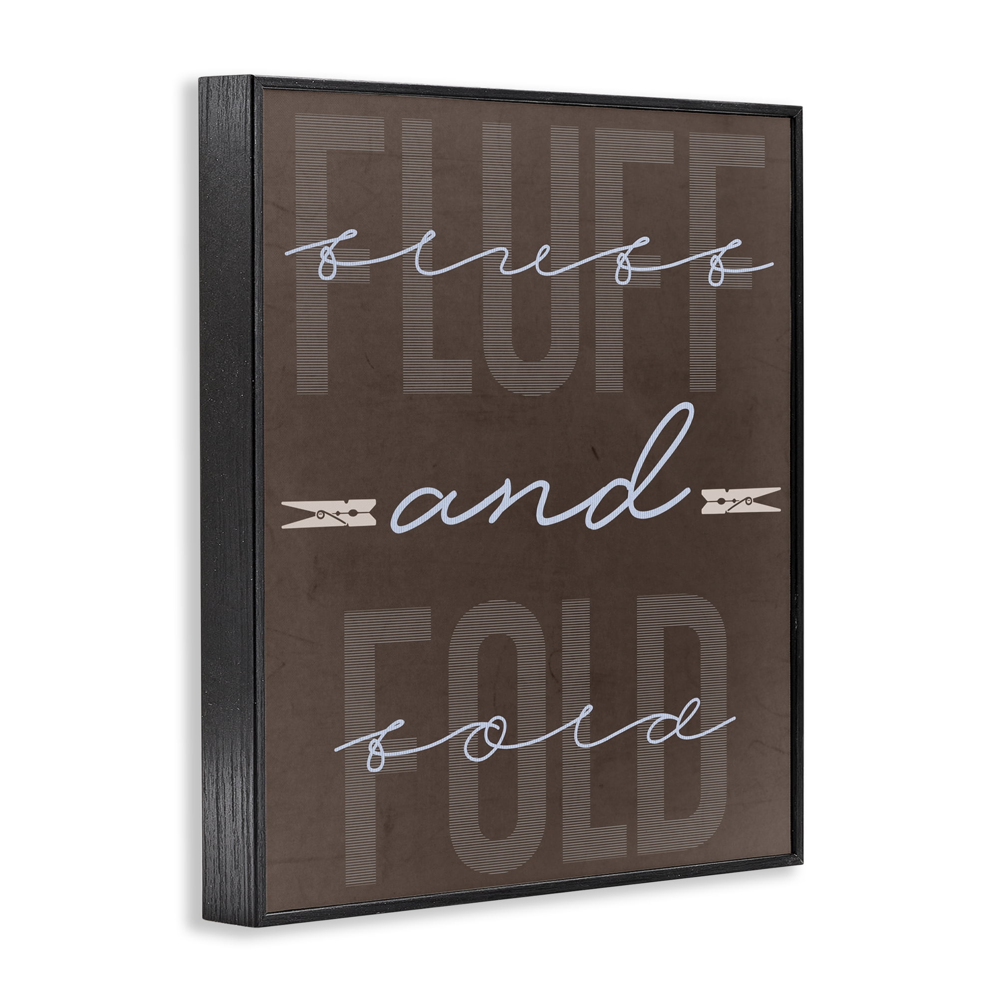 Fluff And Fold Brown Minimal Black Framed Giclee Art, design by Marcus Prime