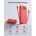 thumbnail image 2 of Power Bank Aonidi 12000mAh con Cables Integrados y Enchufe de Pared AC, 2 of 8