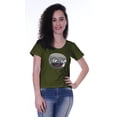 thumbnail image 6 of Moomaya Womens Short Sleeve T-shirt w/ Round Neck Sequin Patch Casual Fit Tops - 5K, 6 of 7