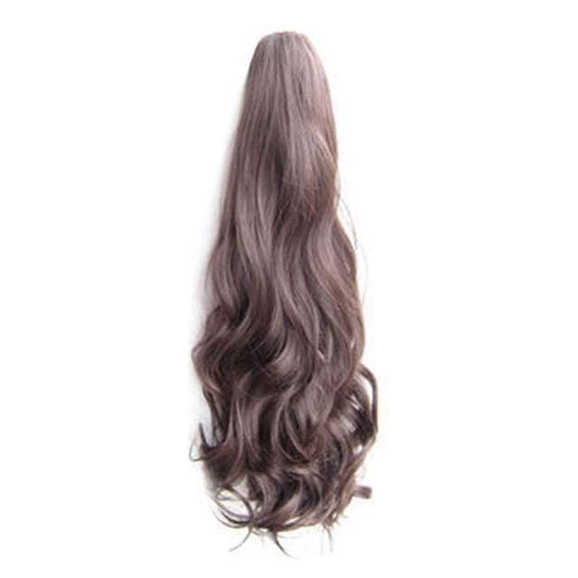 Xingzhi Extension de Queue de Cheval Longue Bouclée Ondulée de 55 cm pour Femmes et Filles, Pièce de Cheveux Synthétique à Clip, Extensions de Cheveux