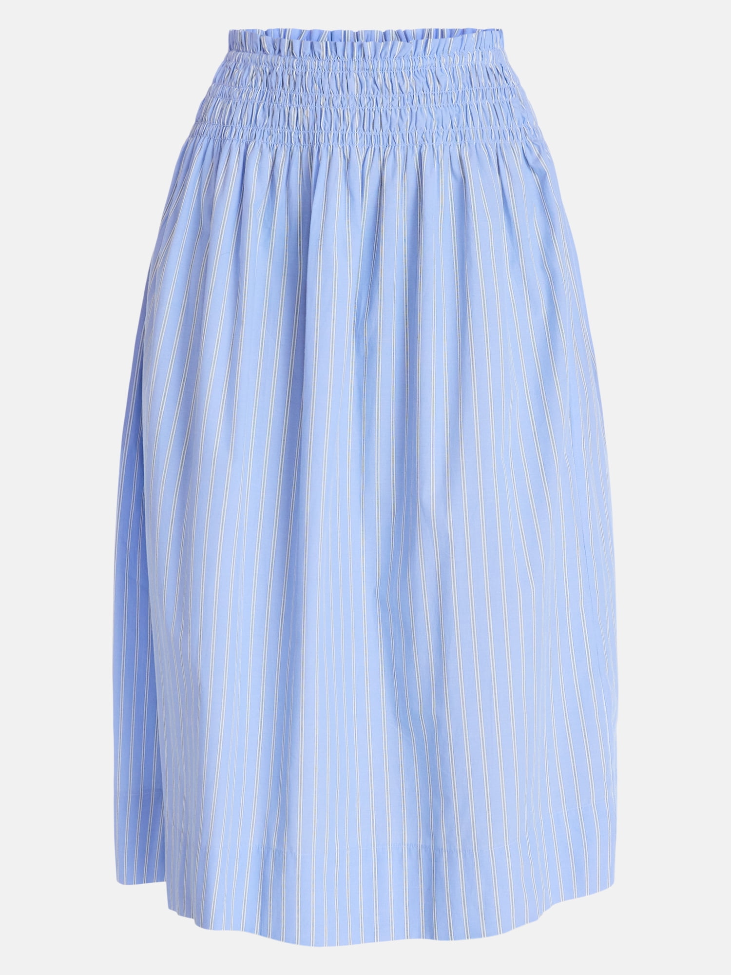 Time and Tru Women's Smocked Waist Cotton Midi Skirt, Sizes XS-XXXL