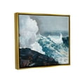 thumbnail image 4 of Stupell Industries Ocean Waves & Cliffs Landscape Painting Gold Floater Framed Canvas Art Print Wall Art, 31 x 25, 4 of 10