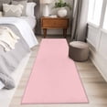 thumbnail image 5 of Pink Large Area Rugs for Bedroom Living Room, Soft Non Slip Carpet Bedside Rug, Farmhouse Pink Decor Rectangular Floor Cover Kitchen Accent Rug 2'x6' for Dining Room/Office, 5 of 9