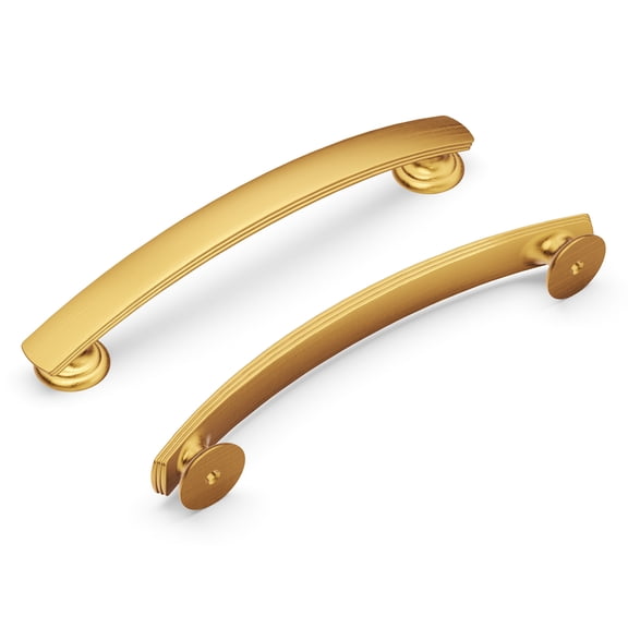 Hickory Hardware P2149-BGB 128 mm American Diner Pull, Brushed Golden Brass