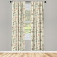thumbnail image 3 of Ambesonne Winter Curtains, Retro Xmas Snowflakes, Pair of 28"x95", Multicolor, 3 of 5