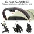 thumbnail image 5 of Gravity Folding Baby Stroller - Portable Toddler Stroller w/Adjustable Backrest & Canopy, Lightweight and UV Protected Travel Stroller, One-Hand Automatic Folding - Green, 5 of 10